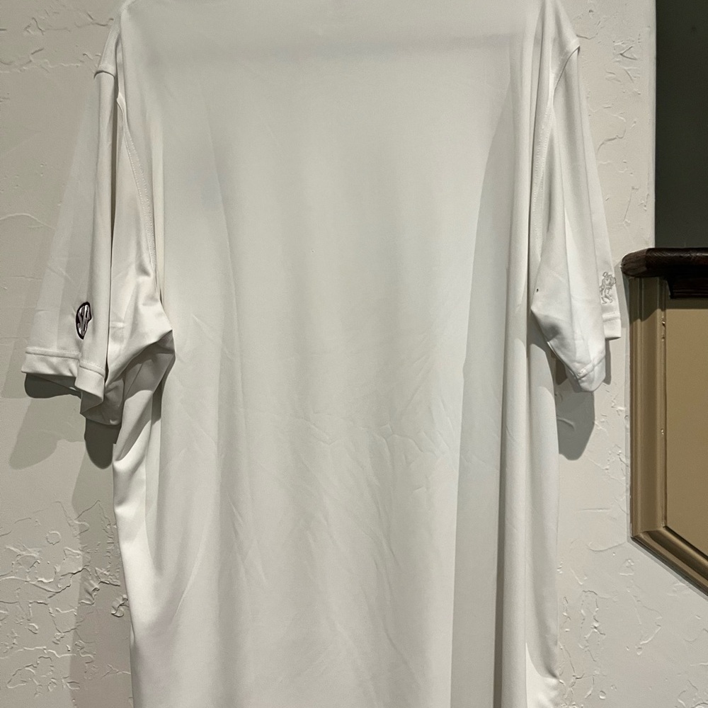 Texas A&M Football: Ashworth White Polo Shirt Performance Athletic Wear - Picture 2 of 5